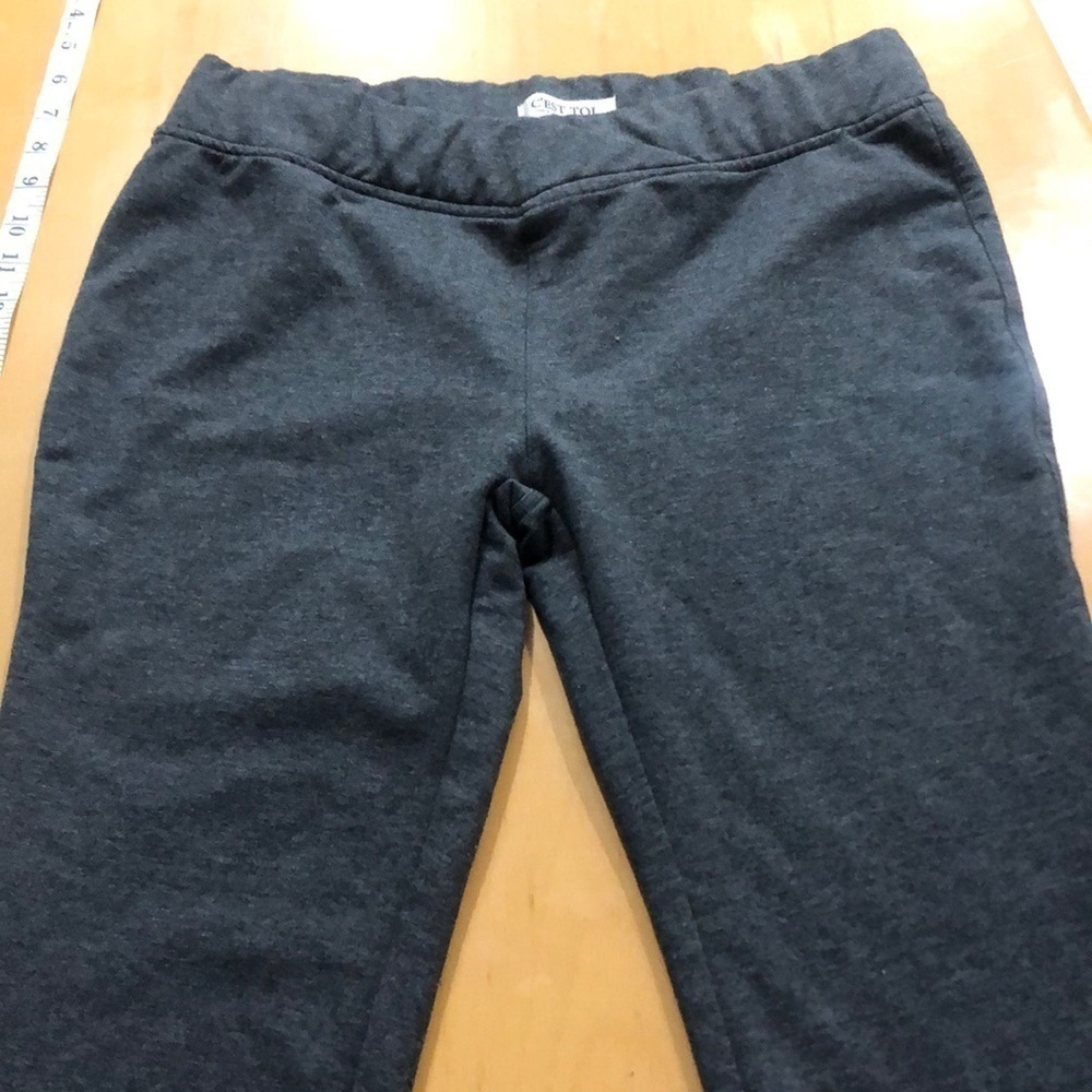 C’est toi Charcoal Gray Pull-On Pants Women's Size XL Slim Tapered Fit